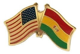 United States and Bolivia Flag Hat Tac or Lapel Pin - $6.58