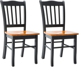 Black/Oak Shaker Chairs, Set Of 2, Boraam. - £121.46 GBP