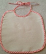 Baby Bib Plain Infant Toddler Blank Embellish Decorate DIY Crafts Pink &amp; Blue   - £6.28 GBP