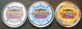 (1) Iron Horse Casino Chip Sample Set - Everett , Washington - 2005 - 3 ... - £15.69 GBP