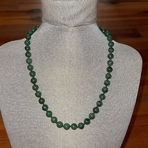 Vintage Jade Necklace ROC Republic of China 18 Inches Knotted - $49.00