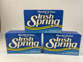 Lot Of 3 New Old Stock Irish Spring Deodorant Soap in box Waterfall Clea... - £11.22 GBP