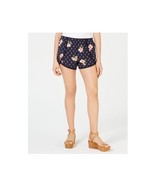 BeBop Women M Navy Blue Printed Pom Pom Trim Shorts NWT CK45 - $26.67 CAD