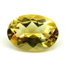 Certified 4.04Ct Natural Yellow Citrine (Sunella) Oval Faceted Gemstone - £15.26 GBP