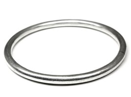 Pure Silver Joint-less solid round Kada Bangle Bracelet 6cm unisex - £55.45 GBP
