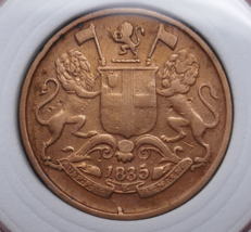 India British 1835 One Quarter Anna Copper Coin - $24.49