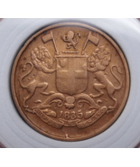 India British 1835 One Quarter Anna Copper Coin - $24.49