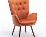 US Pride Furniture Midcentury Modern Armchair with Button-Tufted Wingbac... - $188.99