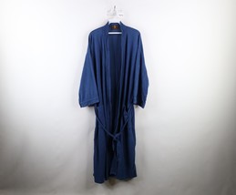 Vintage 60s 70s Rockabilly Mens OSFA Distressed Belted Velour Bath Robe ... - $44.50