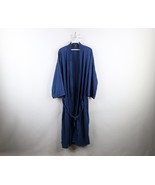 Vintage 60s 70s Rockabilly Mens OSFA Distressed Belted Velour Bath Robe ... - $44.50