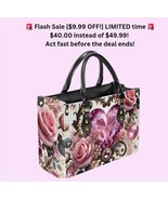 Romantic Rose &amp; Gemstone Heart HandBag |  PU Leather | Free Ship - $950.18 MXN