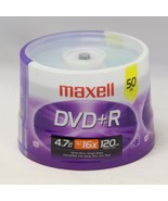 50 Pack Maxell DVD+R Recordable Disks 16x One Sided 4.7GB  120 Min. - $293.74 MXN