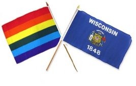 Moon Knives 12&#39;&#39;x18&#39;&#39; Wholesale Combo Rainbow Gay Pride Wisconsin State Stick Fl - £8.69 GBP