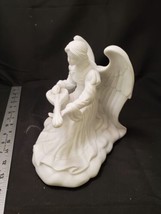 Vintage Avon Porcelain Angel Light - Up Figurine Playing Mandolin - $19.95