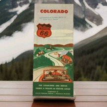 Phillips 66 Colorado Vintage Travel Map Gallagher &amp; Hanna Great Bend Kansas - $12.95