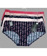 5 Laura Ashley Floral Vines Petals Solid Pink Navy No Show Panties Wm&#39;s ... - $50.59 CAD