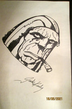 JACK KIRBY :DARKSEID (SUPER POWERS) ORIG,MARKER SKETCH DRAWING * - £4,069.06 GBP