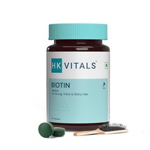 HK Vitals Biotin, Supplement for Hair Growth Strong Hair and Glowing Skin 90 tab - £16.61 GBP