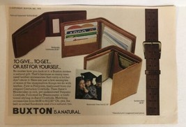 1976 Buxton Leather Wallet Vintage Print Ad pa7 - $7.91