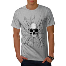 Wellcoda Spider Web Skeleton Mens T-shirt, Devil Graphic Design Printed Tee - £14.87 GBP+