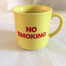Yellow No Smoking Coffee Mug Tea Cup Recycled Paper Products - $23.50
