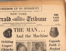 New York Herald Tribune Newspaper,1963- Thursday, May 16,1963 - $7.00