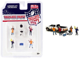 Tailgate Party Diecast Set of 6 Pcs 4 Figurines 2 Accessories for 1/64 Scale Mod - £17.96 GBP