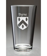Byrne Irish Coat of Arms Pint Glasses - Set of 4 (Sand Etched) - $93.00 CAD