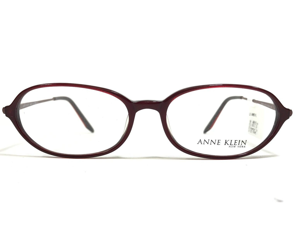 Anne Klein Eyeglasses Frames AK8025 K5173 Clear Red Oval Full Rim 53-16-140 - $54.44