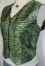 Shimmery Green Black Horse Show Hobby Halter Vest L  - $55.00