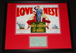 June Haver Signed Framed 16x20 Love Nest Poster Display - £116.76 GBP