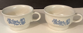 Set Of 2 Vintage Pfaltzgraff Yorktowne Cups  / Soup Cups / Flat Tea Cups - £11.67 GBP