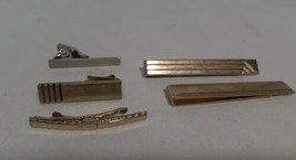 5 Piece Lot, Tie Bar Clips, SWANK, Hickok, Gold Tone &amp; Silver, - £15.63 GBP