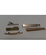 5 Piece Lot, Tie Bar Clips, SWANK, Hickok, Gold Tone &amp; Silver, - £13.65 GBP