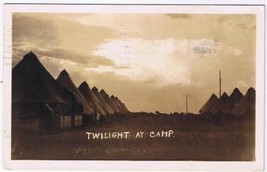 Postcard RPPC Twilight At Camp Battle Creek Michigan 1939 - £6.22 GBP