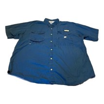 Columbia PFG Fishing Shirt Men’s Navy Dark Blue XL Vented Sport Lightweight READ - £16.90 GBP