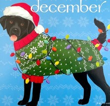 Labrador Christmas Lights December Dog Days Poster Calendar 14 x 11&quot; Art... - £23.10 GBP