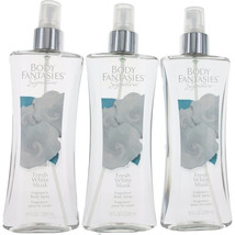 Fresh White Musk by Body Fantasies, 3 Pack 8 oz Fragrance Body Spray for... - £28.02 GBP