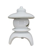 Incense Cone Burner White Crescent Full Moon Pagoda 3 Footed White Pot - $27.00 CAD