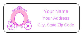 30 Personalized Princess Carriage Address Labels,Stickers,Name Tags,Disney - £9.47 GBP