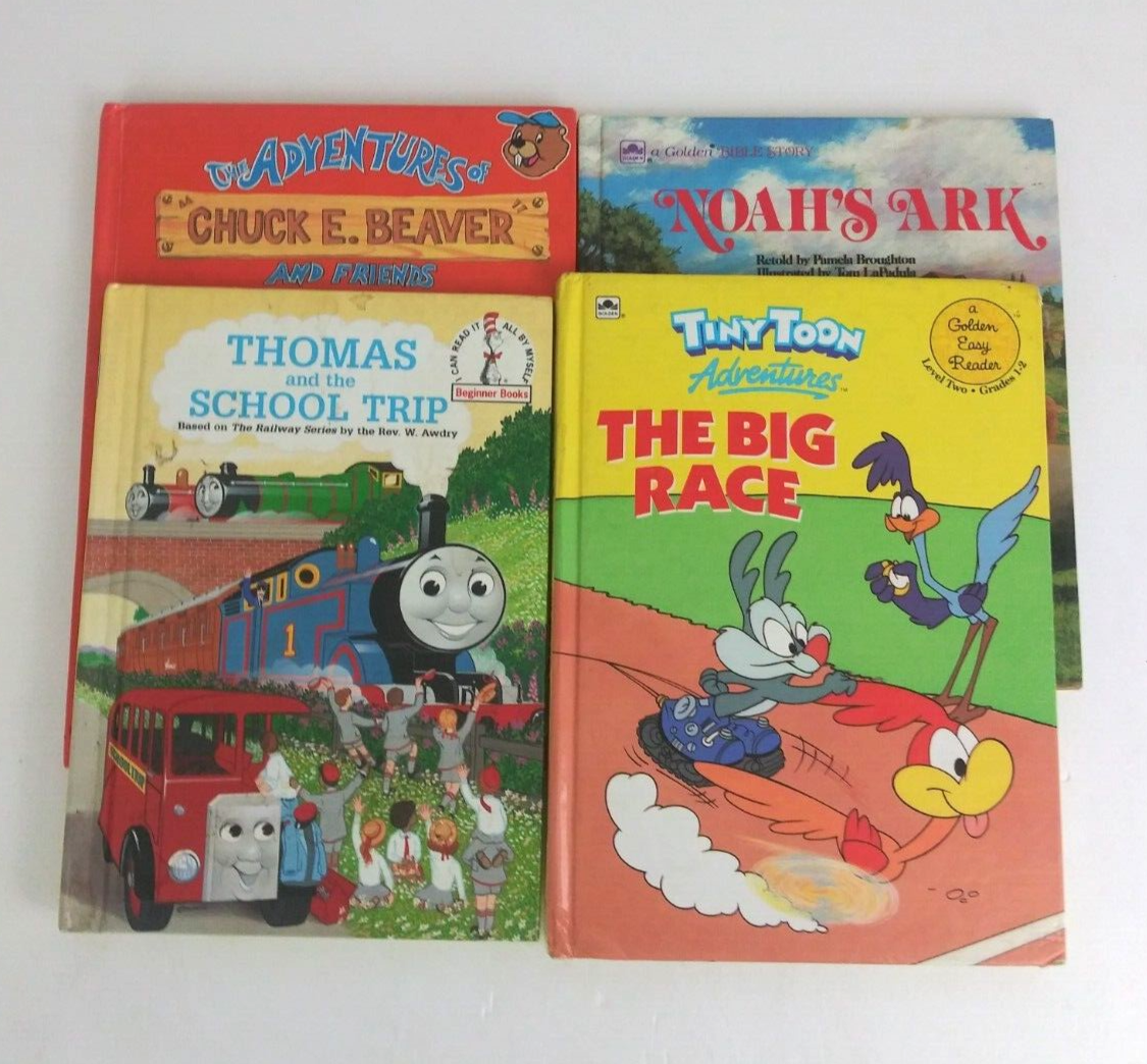 Primary image for Vintage Lot Of 4 Children's Hardback Books Thomas Tiny Toons & More