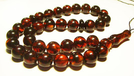 Islamic 33 Prayer beads Natural Baltic Amber Tasbih Misbaha pressed 27.81gr. - £58.66 GBP