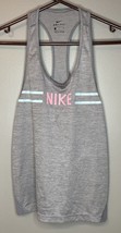 Nike Dri-Fit Razor Back Women&#39;s Tank Top With Mesh Back Size Small Pink Letters - $9.50