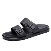 Summer Men&#39;s PU Leather Mule Clogs Slippers Lightweight Breathable Soft Two Buck - £28.79 GBP