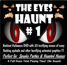 Animated Halloween EYE DVD Video Effect Creepy Scary Haunted House Scare Prop #1 - £6.82 GBP
