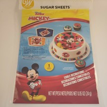 Disney Mickey Mouse Edible 8” Cake Topper Birthday Decorations Sheet Circle - $5.93