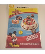 Disney Mickey Mouse Edible 8” Cake Topper Birthday Decorations Sheet Circle - £4.74 GBP