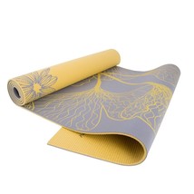 Yoga Reversible Yoga Mat, 5Mm with Carry Strap, Dahlia and Ginkgo - $36.86