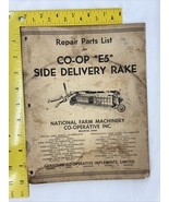 Vintage National Farm Co-Operative CO-OP E5 Side Delivery Rake Parts List - $32.46 CAD