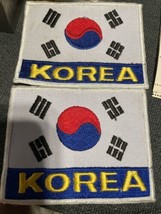 2-SOUTH KOREA FLAG patch 3 X 4 - $9.49